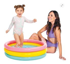 New Inflatable Baby 34in x 10in Sunset Glow Soft Inflatable Pool