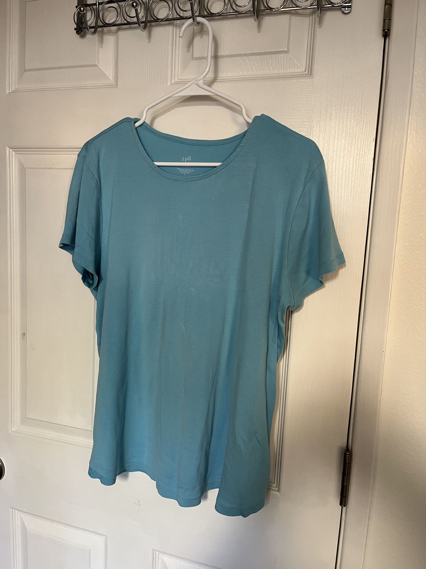Women's Blue T-Shirt J Jill perfect Pima size Large