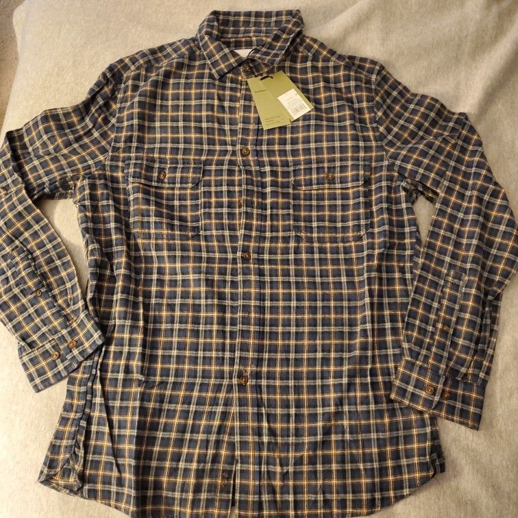 Men's Goodfellow & Co. Image Blue Plaid Flannel Shirt Size L button up
