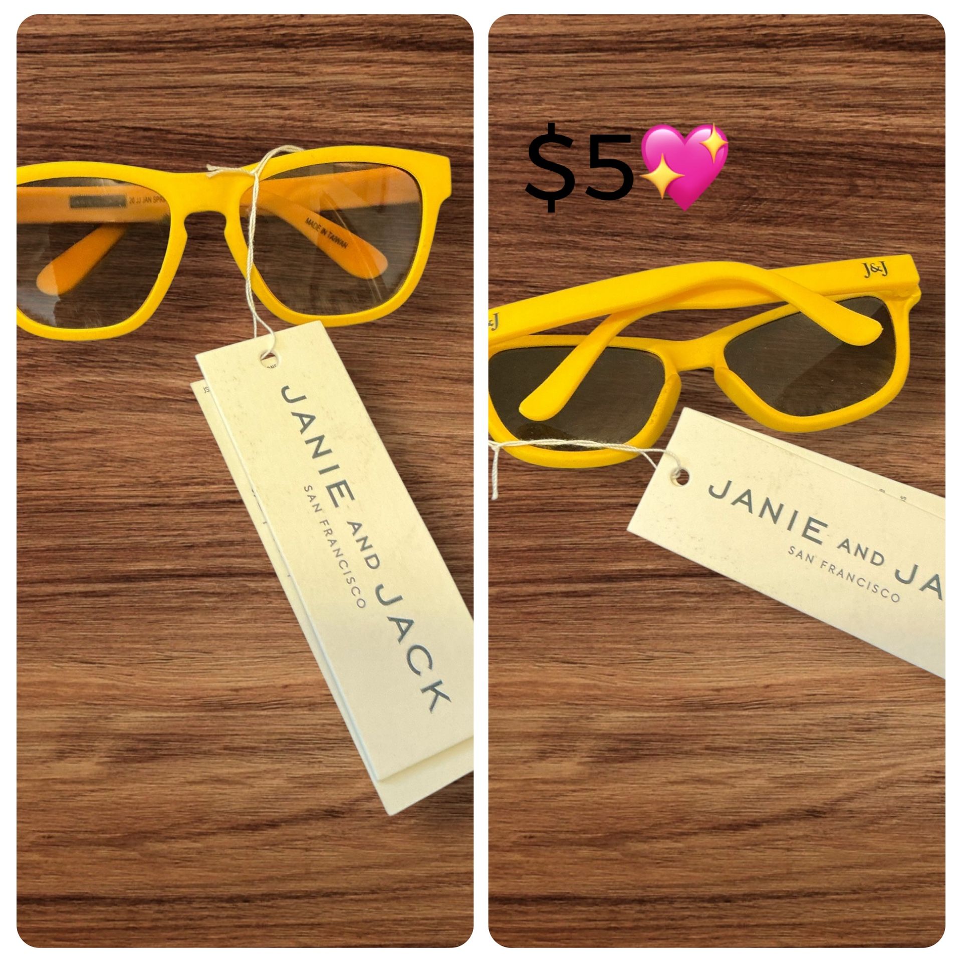 Janie and Jack Striped Sunglasses & Clear striped Kids' Size 4 and up NWT!