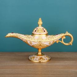 Magic lamp aromatherapy furnace home living room bedroom study sandalwood furnace Russian retro creative incense burner light luxury ornaments
