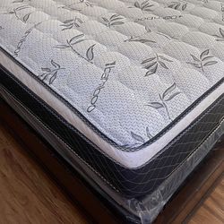 QUEEN PILLOW TOP MATTRESS WITH BOXSPRING ‼️