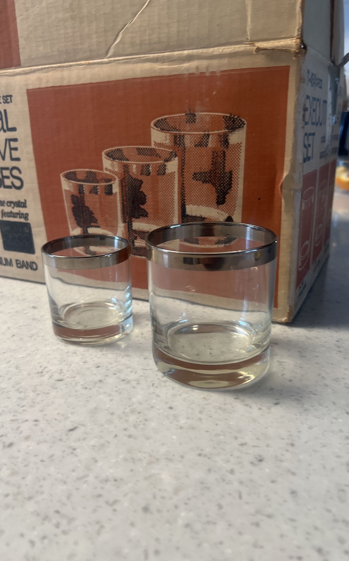 Set Of Fine Crystal Drinking Glasses