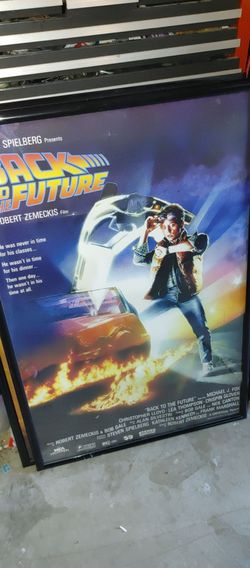 Back to the Future poster in frame
