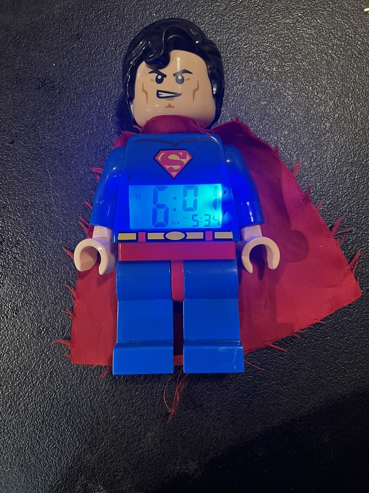 Superman Lego Clock Works Great