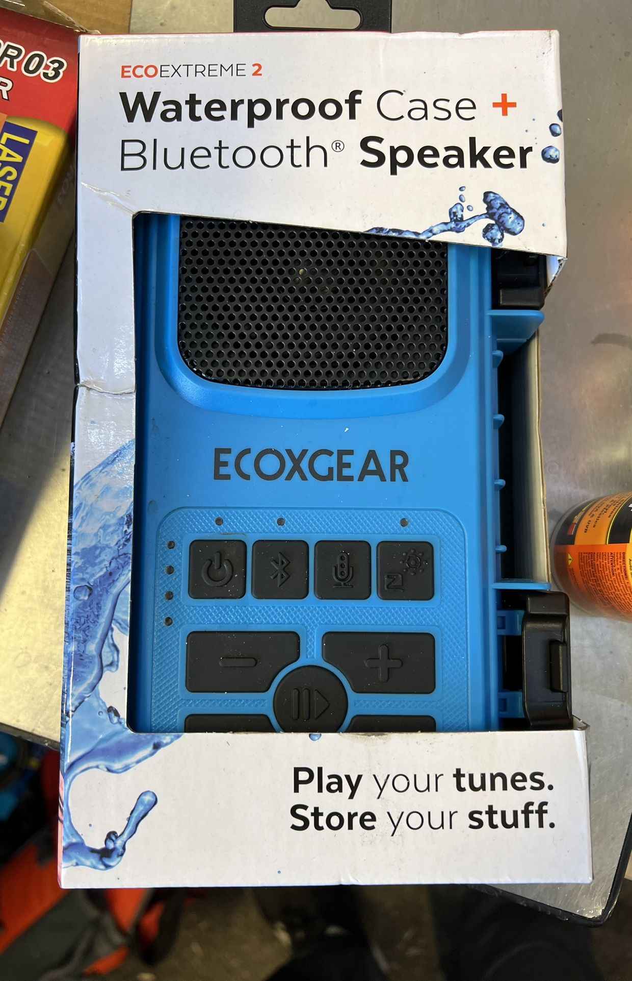 ECOXGEAR® GDI-EX3W202 - EcoExtreme 2 Blue Waterproof Case + Bluetooth Speaker