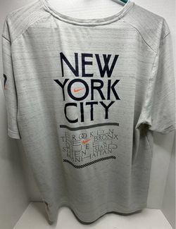 Nike Women's Dri-FIT NYC 20 Running Shirt XL Gray New York City Graphic Tee