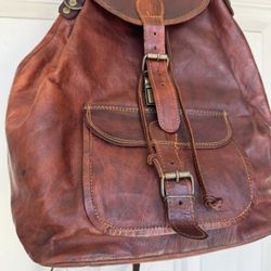 Italian Leather And Suede Backpack 