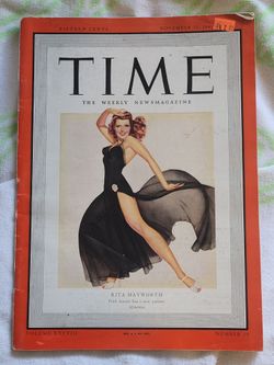 Rita Hayworth Pinup - Time Magazine Nov 10,1941 Issue 19