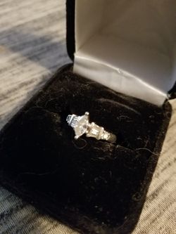 White gold engagement ring