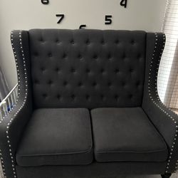 Tufted Wingback Loveseat - $80 (Pickup Only)