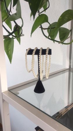 4 strand faux pearl bracelets