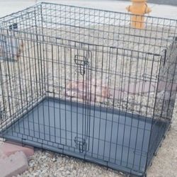 Like New Double Door 30" Medium Dog Crate Kennel
