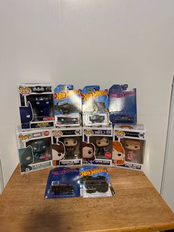 Bundle comes with Funko, pops and hot wheels Bundle comes with Funko, pops and hot wheels
