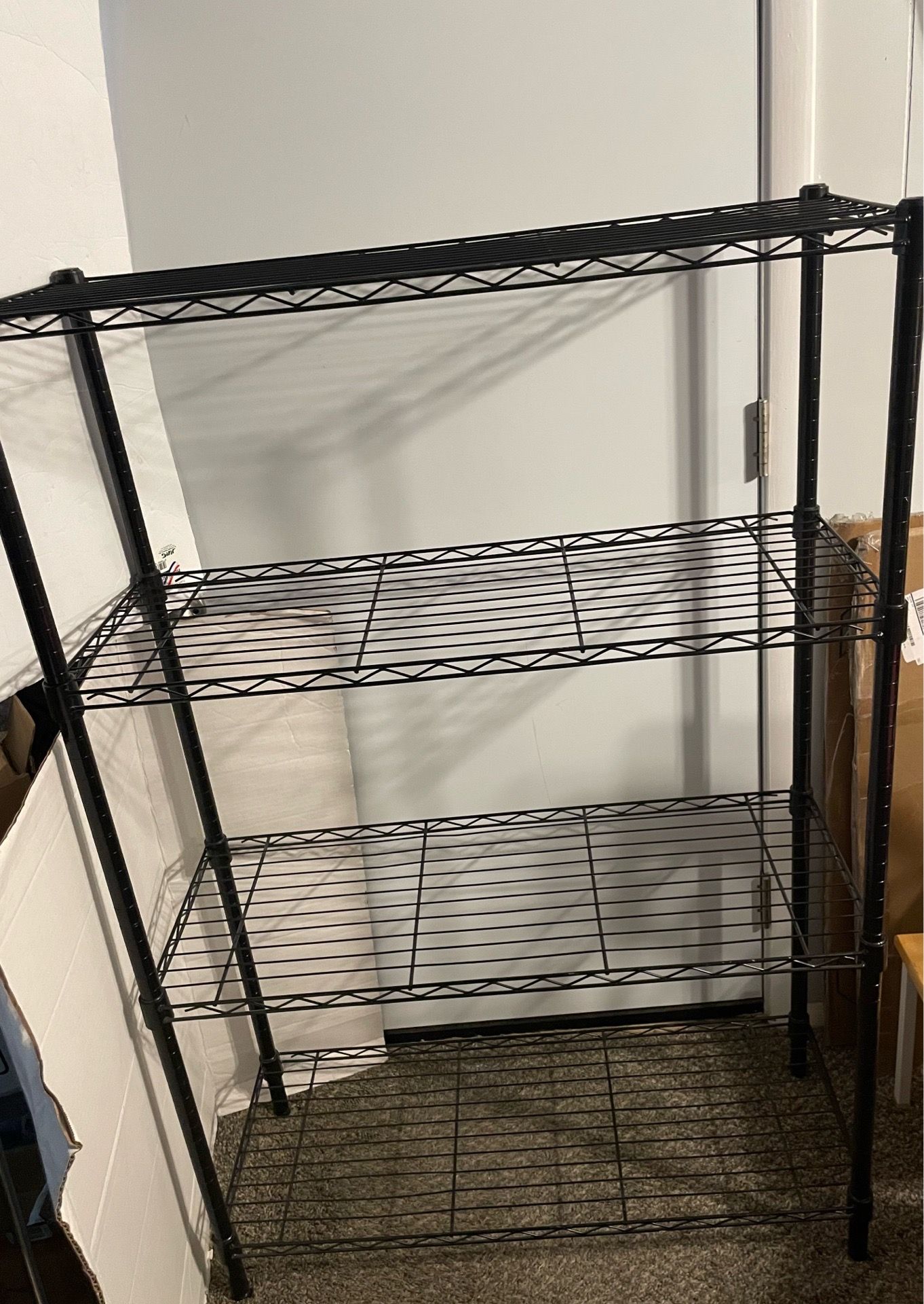 Metal Black 4 Tier Freestanding Storage Rack