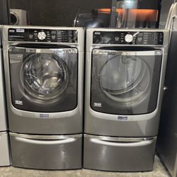 MAYTAG XL CAPACITY WASHER DRYER ELECTRIC SET 