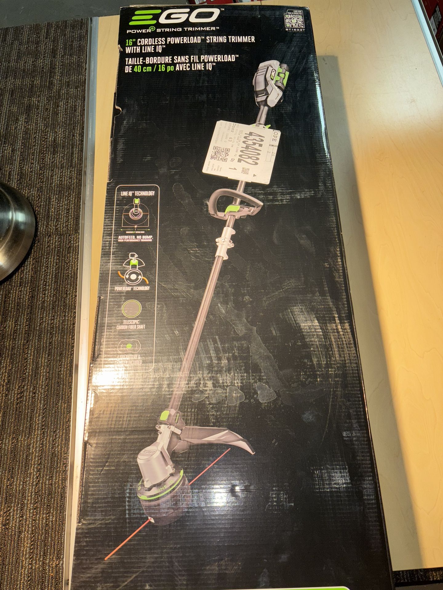 EGO POWER+ String Trimmer, Battery Powered, 16" Trimmer for Weeds and Grass with POWERLOAD, LINE IQ,