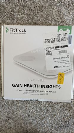 FitTrack Dara Smart BMI Digital Scale - Measure Weight and Body Fat - Most  Accurate Bluetooth Glass Bathroom Scale (White) for Sale in San Ramon, CA -  OfferUp