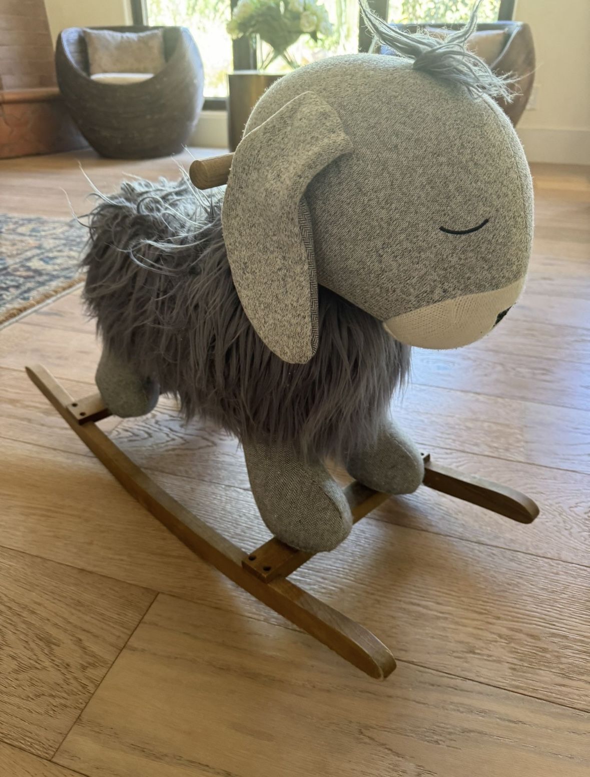 Restoration Hardware kids PLUSH ANIMAL ROCKER