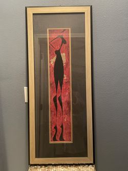 Red and Black Lady Painting