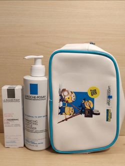 La Roche-Posay Toleriane Cleanser 400ml, Redermic Retinol Eye Cream, Minions Bag