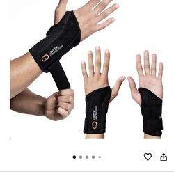 Copper Compression Advanced Wrist Brace - Copper Infused Adjustable Orthopedic Support Splint for Pain, Carpal Tunnel, Arthritis, Tennis Elbow, Tendin