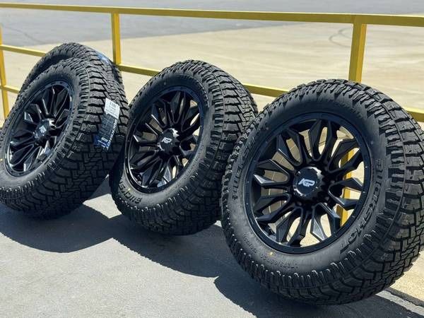 NEW BLACK 20" Wheels 20x9 8x180 Rims Tires Dodge RAM 2 Chevy Silverado Chevrolet GMC LT275/65R20 Sierra 8X180 Denali 20 INCH 20X9 275/65R20