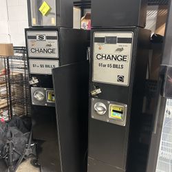 2 ROWE BC-12 $1 & $5 BILL to COIN CHANGER MACHINE MODEL BC-12