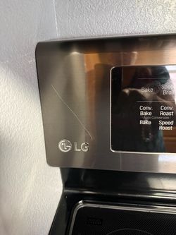 Lg glass top double oven stove