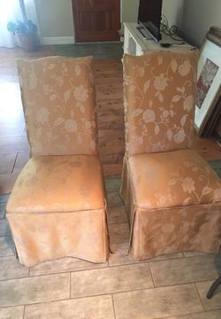 For dining room chairs need to be cleaned but they are in good condition