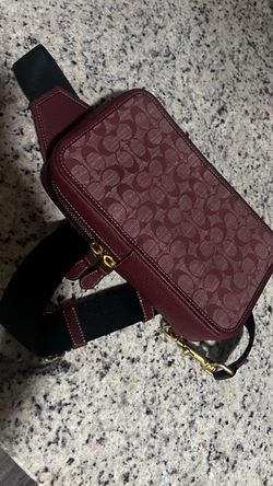 Coach burgundy cross body