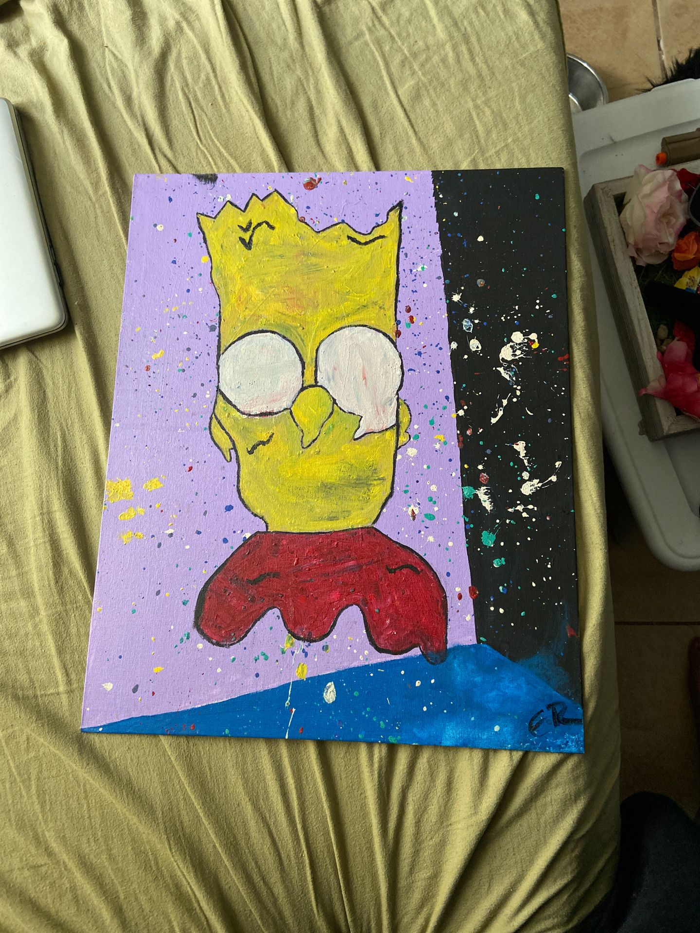 Trippy BART Simpson painting