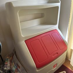 Kids Step2 Toy Box Book Shelf