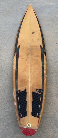 Vintage Minard Lightning Bolt Surfboard 