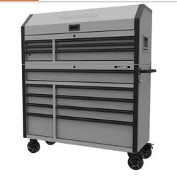 Husky Tool Storage 52 in. W Heavy Duty Matte Gray Tool Chest Combo