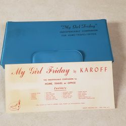 MID-CENTURY 1950's My Girl Friday by Karloff Companion For Home Office Travel Kit