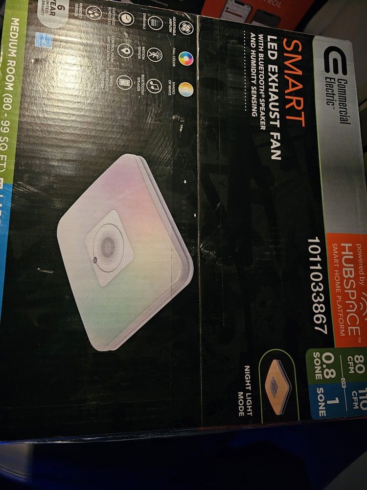 Bathroom Led Bluetooth Exhaust Fan 