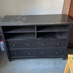 Black Wood Entertainment Cabinet