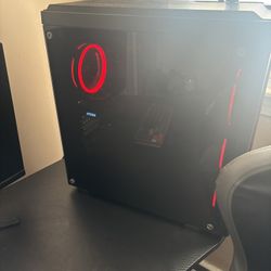 MSI Gaming Desktop PC with Red LED Lighting