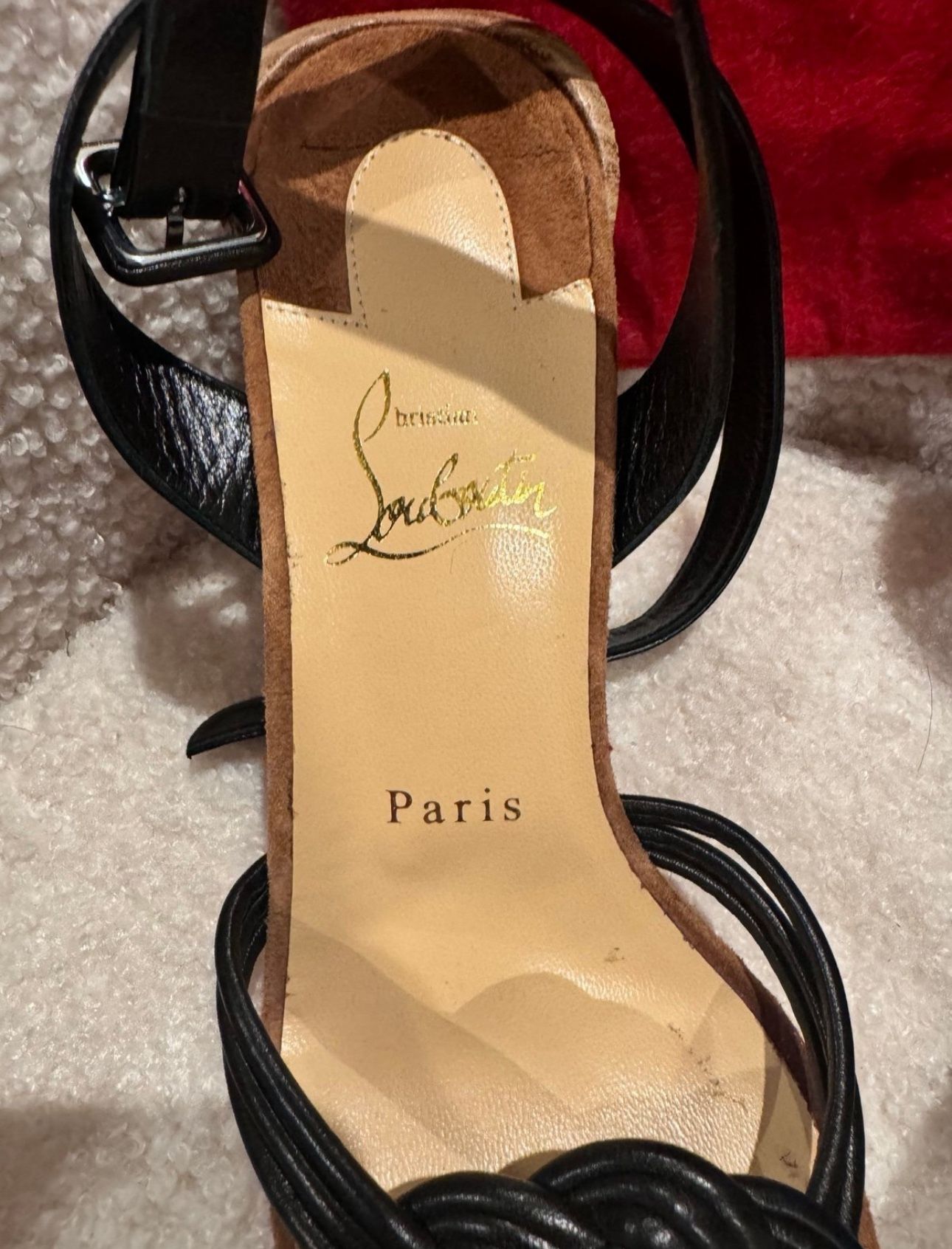 CHRISTIAN LOUBOUTIN Ella 85 nappa vv cuoio heel vers black b