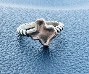 Retired James Avery Texas Lone Star State Sterling Silver 925 Ring - size 6