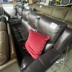 Leather Recliner Couch