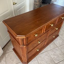 Solid Wood Dresser 54” Long By 20” Deep By 36” Tall 