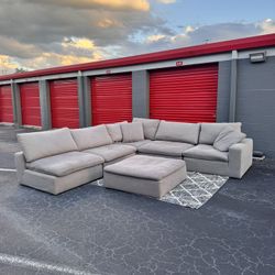 Grey Modular 6 Piece Cloud Couch- FREE DELIVERY