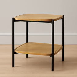 Oak Jones End Table – Versatile Double-Tier, Ideal for Living Room or Lounge