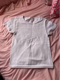 white short sleeve top