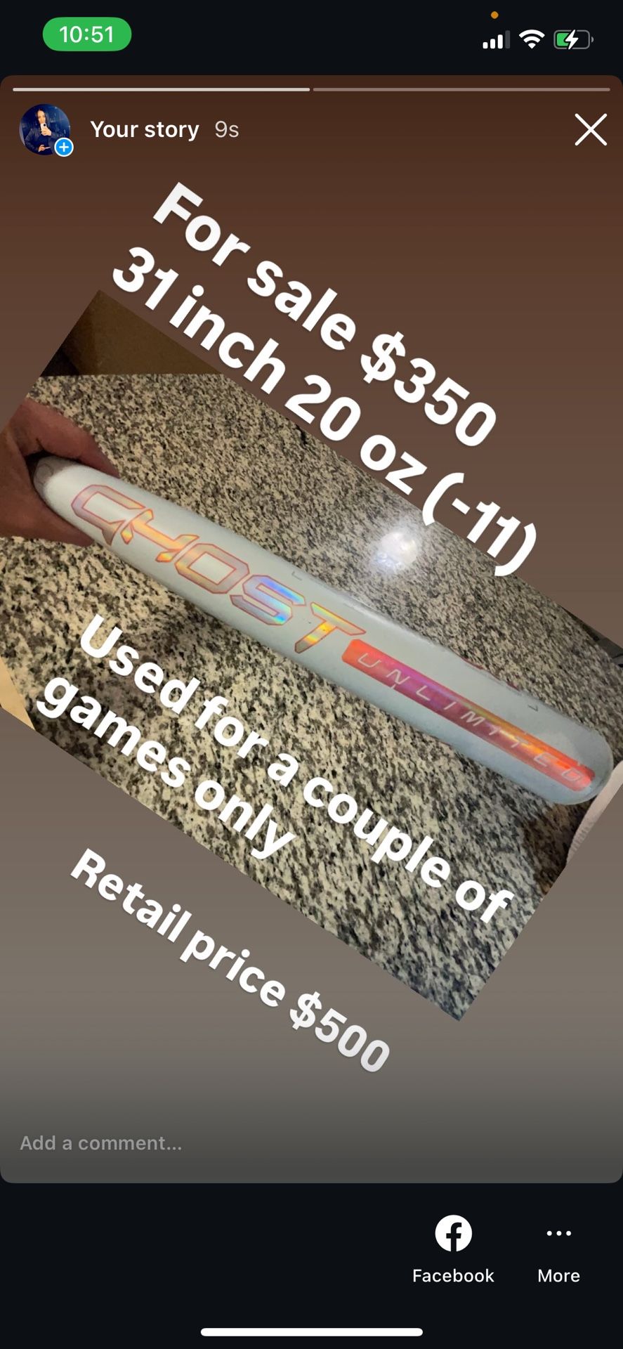 Ghost Unlimited Softball Bat