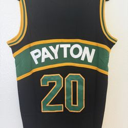 Men's Seattle Supersonics Gary Payton #20 Black Throwback Swingman Jersey