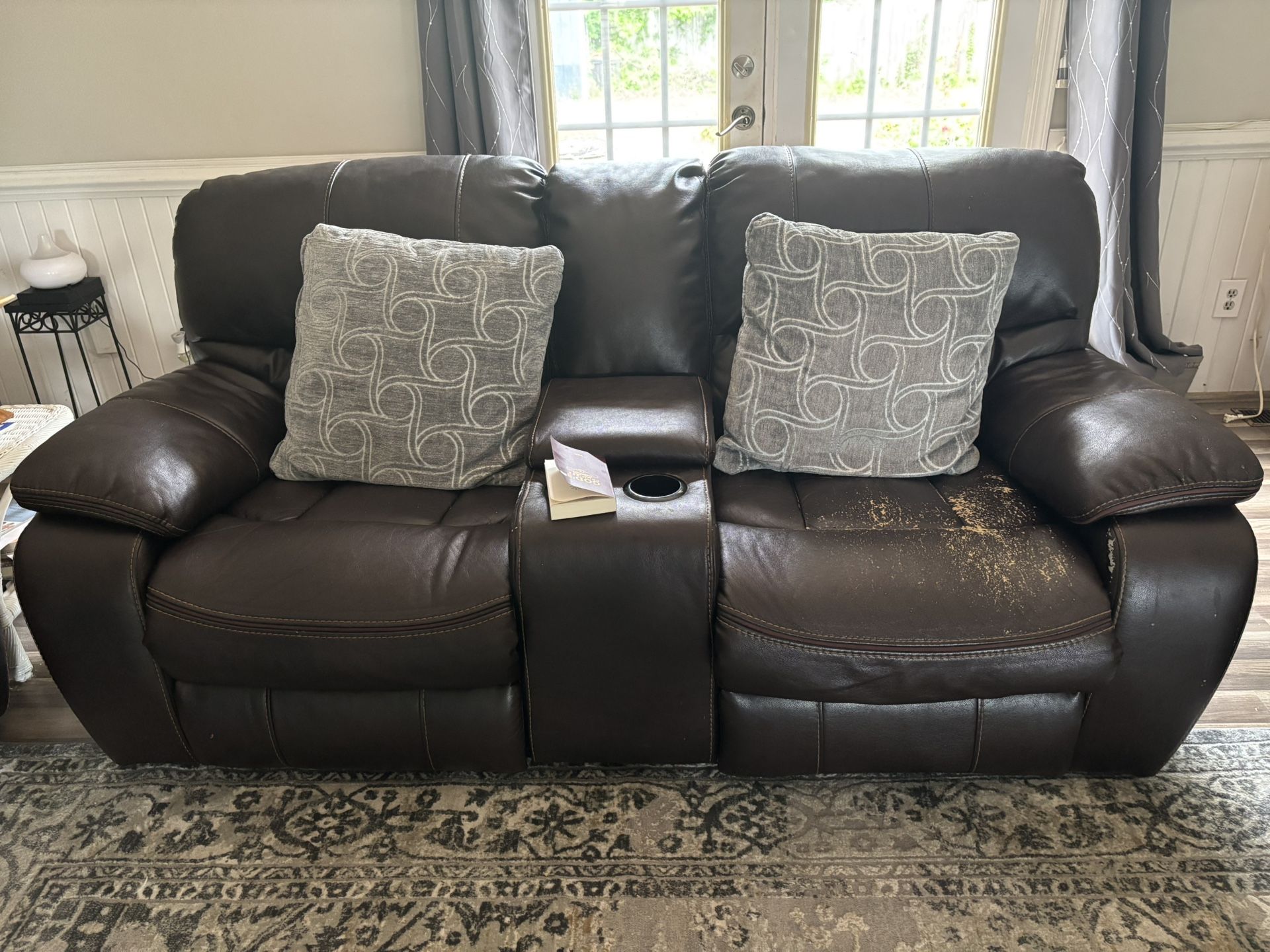 Electric Leather Recliner Sofa
