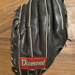 Diamond Boys Leather Baseball Glove 